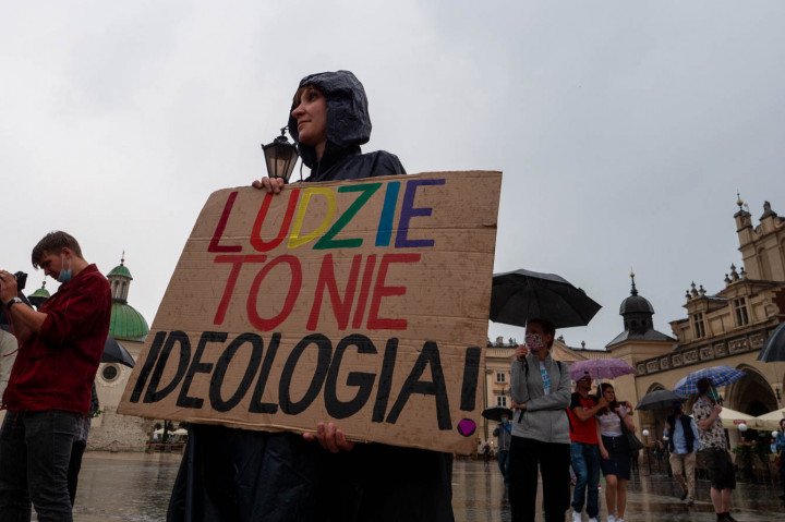 Manifestacja przeciwko Karcie Rodzin, Kraków - zdjęcie: 1/20